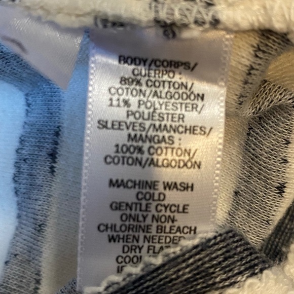 LOU and Grey Size Small Moto Style Cardigan. Stripes and two front zip p… - Picture 8 of 8